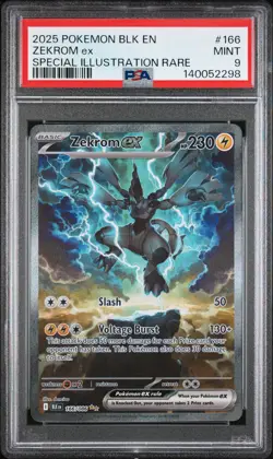 2025 POKEMON BLK EN-BLACK BOLT SPECIAL ILLUSTRATION RARE #166 ZEKROM EX PSA 9 - Image 1
