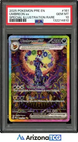 Pokemon 2025 Umbreon ex 161/131 SIR Prismatic Evolutions GEM MINT PSA 10 - Image 1