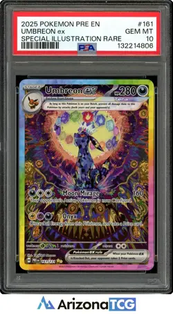 Pokemon 2025 Umbreon ex 161/131 SIR Prismatic Evolutions GEM MINT PSA 10 - Image 1