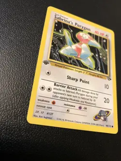 Sabrina's Porygon 98/132 Gym Challenge 1st First Edition Pokemon Card Mint - Image 2