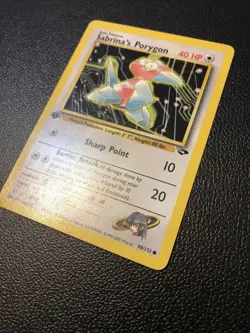 Sabrina's Porygon 98/132 Gym Challenge 1st First Edition Pokemon Card Mint - Image 3
