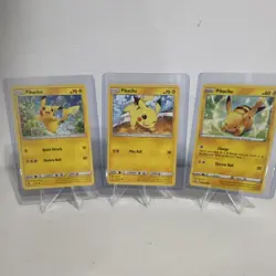Pokemon Pikachu Basic Cards 2020 2019 #135/202 #54/214 #065/202 English TCG - Image 1