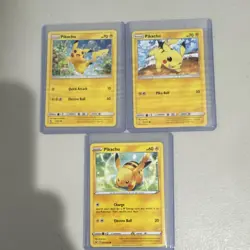 Pokemon Pikachu Basic Cards 2020 2019 #135/202 #54/214 #065/202 English TCG - Image 3