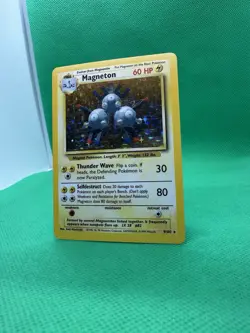 Magneton Base Set Holo Unlimited Rare Pokemon TCG Card 9/102 - Image 2