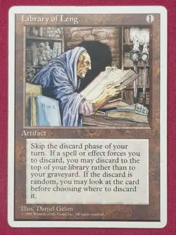 Magic The Gathering 4TH EDITION LIBRARY OF LENG artifact card MTG FOURTH - Image 1