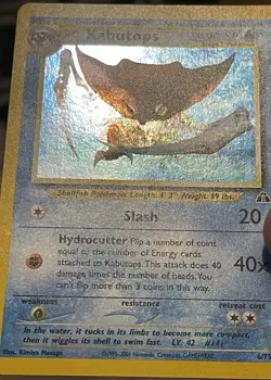 Pokemon Kabutops Neo Discovery Holo Card 6/75 Unlimited Rare LP Swirl - Image 4