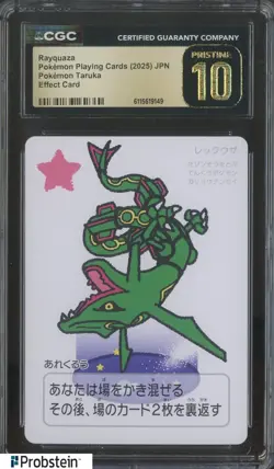 2025 Pokemon Playing Cards JPN Picture Card Taruka Rayquaza CGC 10 PRISTINE - Image 1