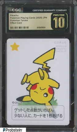 2025 Pokemon Playing Cards JPN Picture Card Taruka Pikachu CGC 10 PRISTINE - Image 1