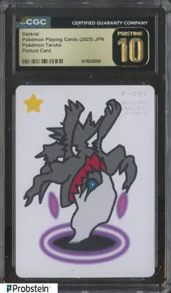 2025 Pokemon Playing Cards JPN Picture Card Taruka Darkrai CGC 10 PRISTINE - Image 1