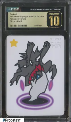 2025 Pokemon Playing Cards JPN Picture Card Taruka Darkrai CGC 10 PRISTINE - Image 1
