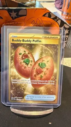 Pokemon TCG Trainer Item Card Buddy-Buddy Poffin 223/167 Gold Hyper Rare NM - Image 1