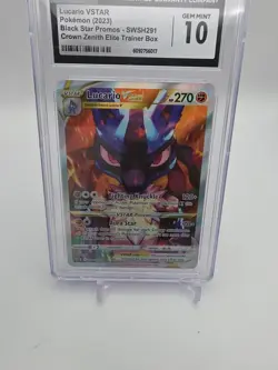 Lucario VSTAR SWSH291 Sword & Shield Promo Holo Card CGC 10 Gem Mint - Image 5