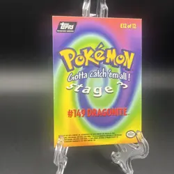 1999 Topps Pokemon Holo Foil Dragonite #149 E12 of 12 Black Label - Image 5