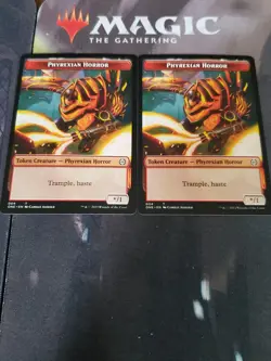 Mtg. 2x Phyrexian Horror Tokens. #004. Phyrexia All Will Be One. Nm - Image 1