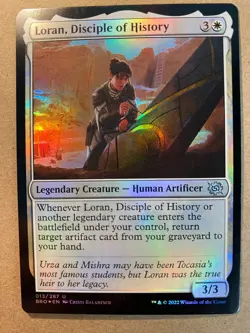 MTG 1x FOIL Loran, Disciple of History The Brothers' War Magic Gathering x1 NM - Image 1