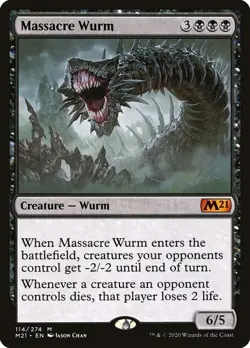 Massacre Wurm 114/274 Core Set 2021 M21 MTG LP Lightly Played - Image 1