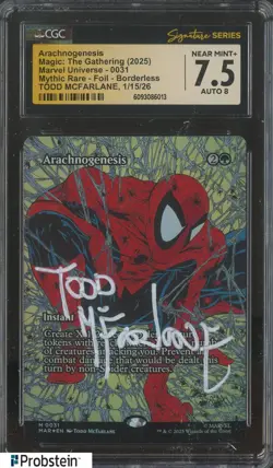 Todd McFarlane Signed 2025 MTG Marvel Universe #0031 CGC 7.5 w/ AUTO 8 - Image 1
