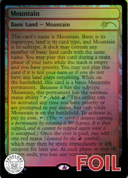 MTG Mountain (257) | NM Foil | Secret Lair The Full-Text Lands {SLD} - Image 1