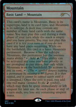 MTG Mountain (257) | NM Foil | Secret Lair The Full-Text Lands {SLD} - Image 2