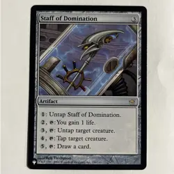 1x Staff of Domination 156 Regular The List Reprints MTG Magic The Gathering NM - Image 1