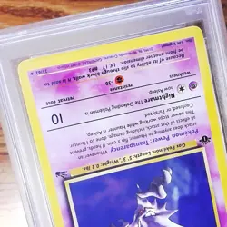 Haunter 21/62 FOSSIL Non Holo Rare Graded Pokemon Card - PSA 8 - 1st Edition - Image 3