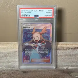 Pokemon TCG Sun & Moon Team Up Jasmine 177/181 PSA 8 Full Art Trainer Supporter - Image 1