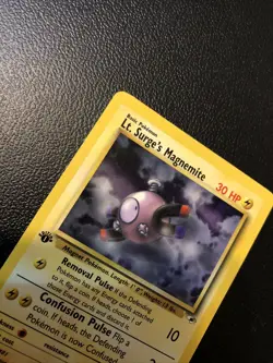 Lt. Surge's Magnemite 050/132 Gym Heroes 1st First Edition Pokemon Card Mint - Image 5