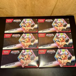 Pokemon Prismatic Evolutions Surprise Box – LOT OF 6 – SEALED - Image 1