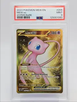 MEW EX 2023 POKEMON SCARLET & VIOLET 151 HYPER RARE A 205/165 PSA 9 Q0004 - Image 1