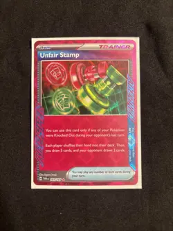 Unfair Stamp 165/167 Sv06 Twilight Masquerade Ace Holo Pokemon TCG NM Condition - Image 1