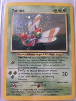 Yanma Holo Rare Pokemon Neo Discovery 17/75 - Image 1