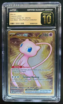 2023 Pokemon 151 UPC Mew EX Gold Metal #205/165 CGC 10 Pristine - Image 1