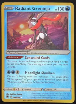 NM+ Radiant Greninja 046/189 Astral Radiance Pokemon TCG - Image 2