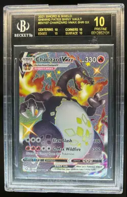 2021 Pokemon SWSH Charizard VMAX Shiny Vault #SV107/SV122 BGS 10 Black Label - Image 1