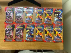 Pokemon Scarlet & Violet Destined Rivals Booster Packs LOT OF 12 - Image 1