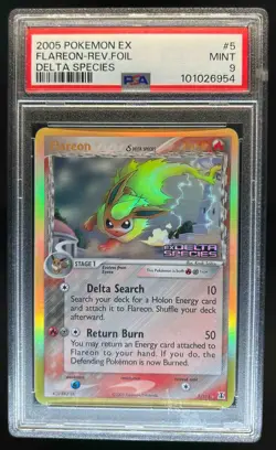 2005 Pokemon EX Delta Species Flareon Reverse Holo #5/113 PSA 9 - Image 1
