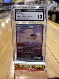 2023 Pokemon 199/165 Scarlet & Violet 151 Charizard EX Special Rare CGC 10 - Image 1