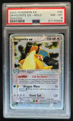 2003 Pokemon EX Dragon Dragonite Holo #90/97 PSA 8 - Image 1