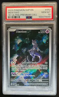 2023 Pokemon SV Black Star Promos - SVP EN Mewtwo #052 PSA 10 - Image 1