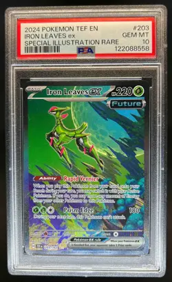 2024 Pokemon Temporal Forces Iron Leaves ex #203/162 PSA 10 - Image 1