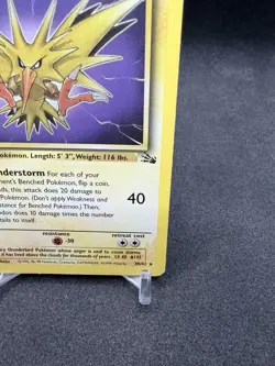 Zapdos 30/62 Fossil Non Holo Rare Vintage Pokemon TCG - MP - Image 5