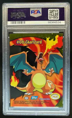 2000 Topps Pokemon TV Animation Edition Series 2 Charizard Clear #PC3 PSA 10 - Image 2