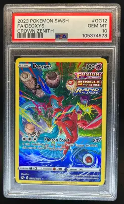 2023 Pokemon SWSH Crown Zenith Deoxys Galarian Gallery #GG12/GG70 PSA 10 - Image 1