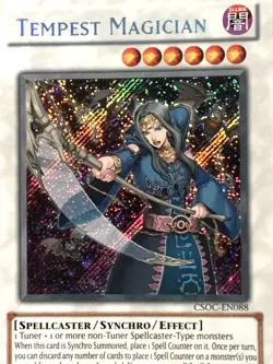 yugioh Tempest Magician CSOC-EN088 Secret Rare Unlimited Edition near mint - Image 2