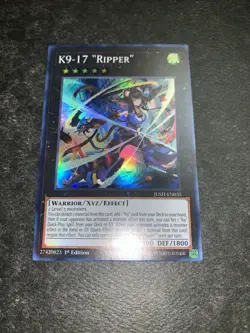 Yu-Gi-Oh! TCG - K9-17 "Ripper" JUSH-EN035 - Super Rare NM - Image 1