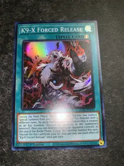 Yu-Gi-Oh! TCG - K9-X Forced Release - JUSH-EN039 - Super Rare - 1st Edition NM - Image 1
