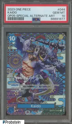2023 One Piece OP05 Special Alternate Art #044 Kaido PSA 10 GEM MINT - Image 1