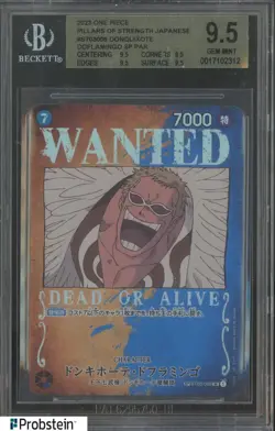 2023 One Piece Pillars of The Strength JPN ST03009 Donquixote Doflamingo BGS 9.5 - Image 1