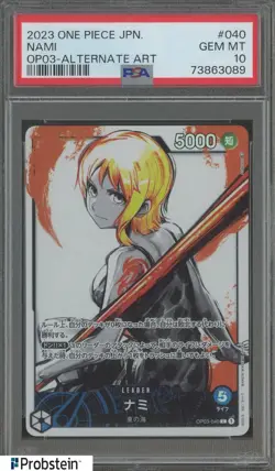2023 One Piece JPN OP03-Alternate Art #040 Nami PSA 10 GEM MINT - Image 1