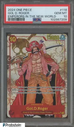 2024 One Piece Emperors in The New World #118 Gol D. Roger PSA 10 GEM MINt - Image 1